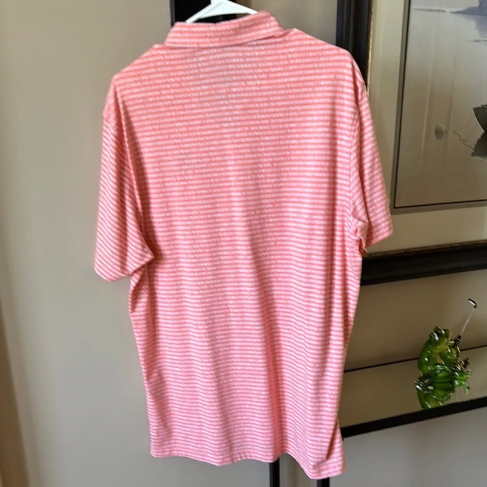 Adidas Orange Polo Shirt with Classic Collar Large - Picture 5 of 8